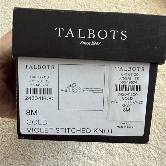 Talbots Metallic Gold Slide Sandals - Picture 6 of 7